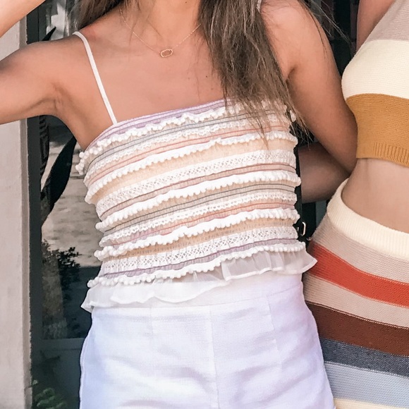 Forever21 Colorful Pom Pom Crop Top - Picture 2 of 5